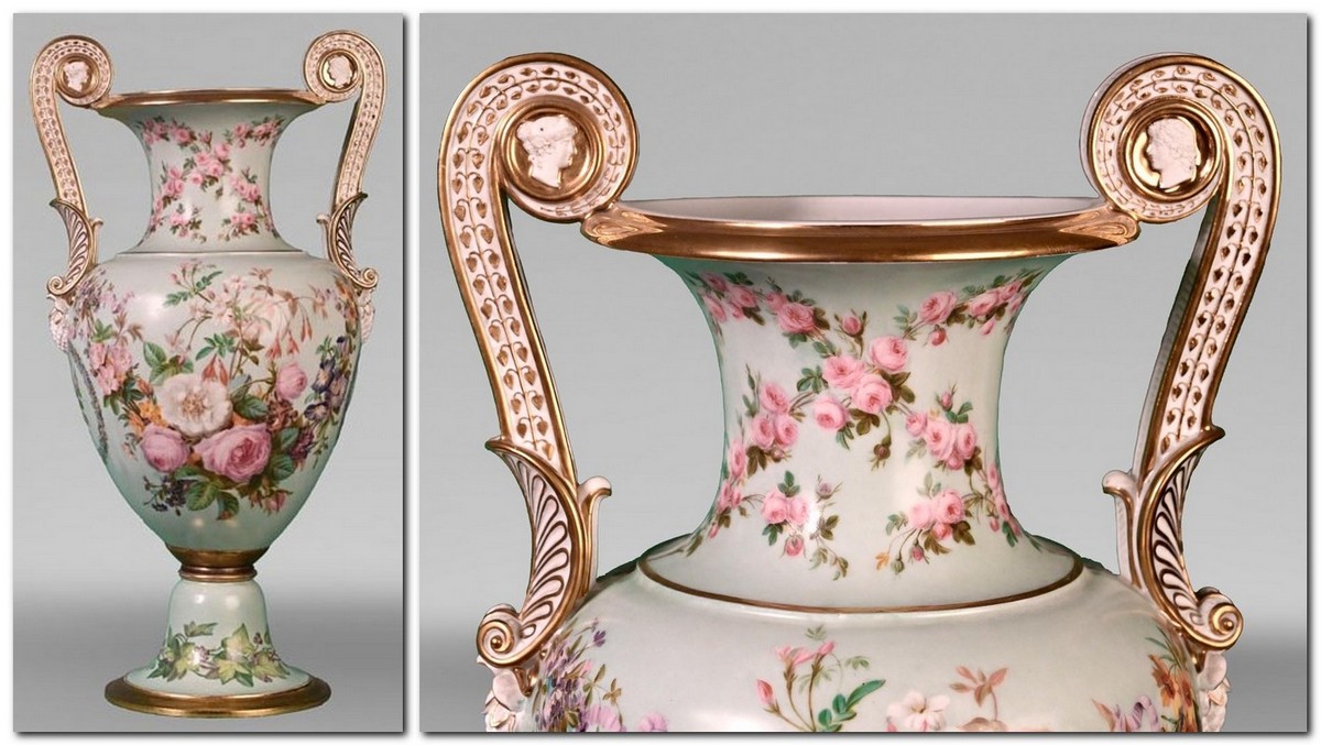 Фарфоровая ваза мануфактуры Севр периода Луи-Филиппа